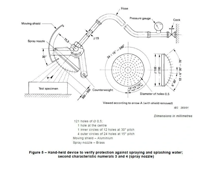 IEC 60529 IPX3/4 handheld brass water spray/splashing nozzles3 IEC 60529 IPX3/4 handheld brass water spray/splashing nozzles3